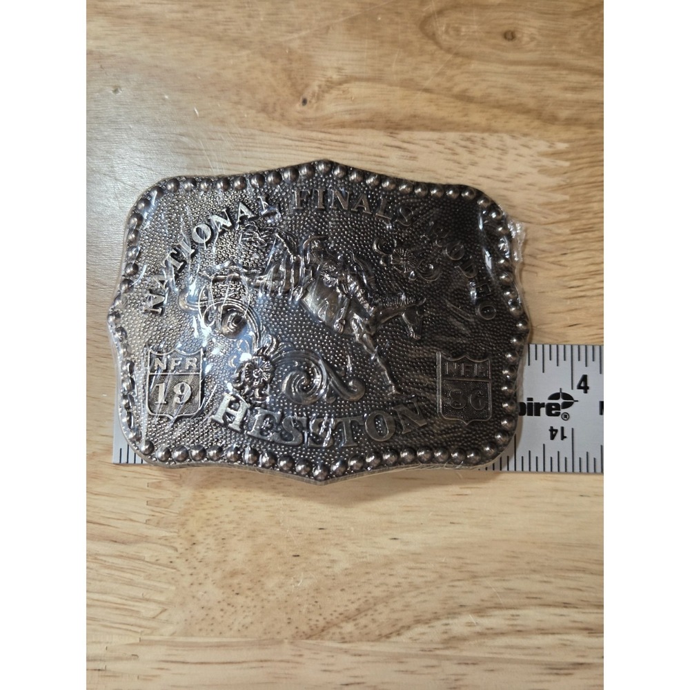 1986 Hesston NFR National Finals Rodeo Belt Buckle Fred Fellows NOS Sealed